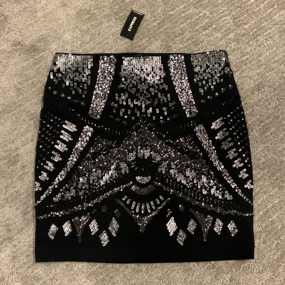 Express Dresses & Skirts - Express sequin mini skirt NWT